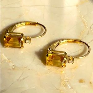 14k Gold Citrine & Diamonds
